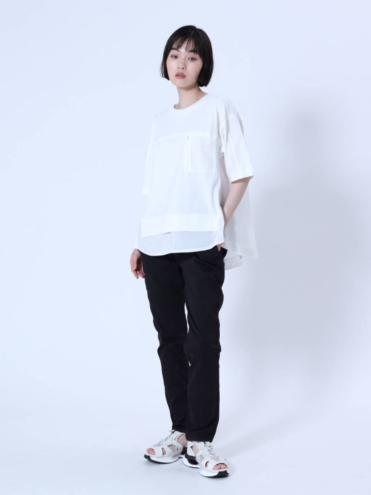 セール 19%OFF】ラシュッド LASUD フレアヘムデザインカットソー