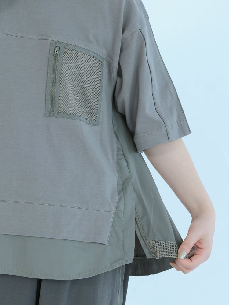 セール 19%OFF】ラシュッド LASUD フレアヘムデザインカットソー