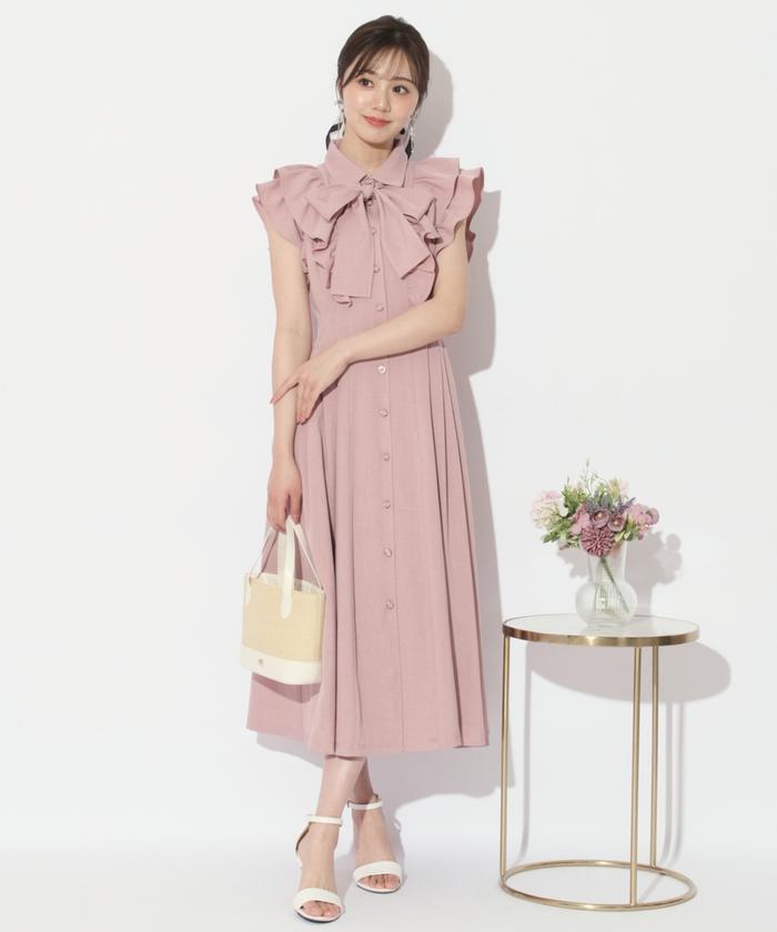 ブルーレーベル ワンピース ピンク シャツ リボン ブルーレーベル ワンピース ピンク シャツ リボン
