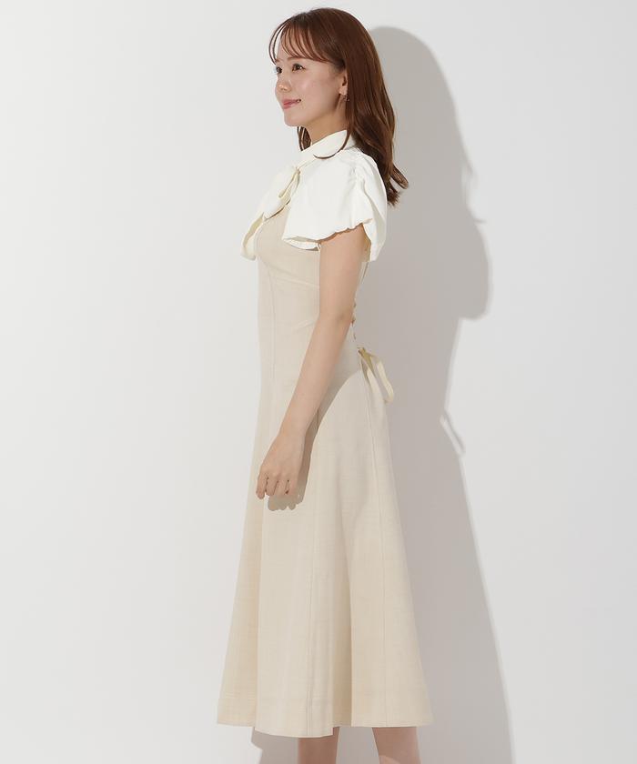 セール 50%OFF】ヨーク切替バルーンスリーブシャツワンピース