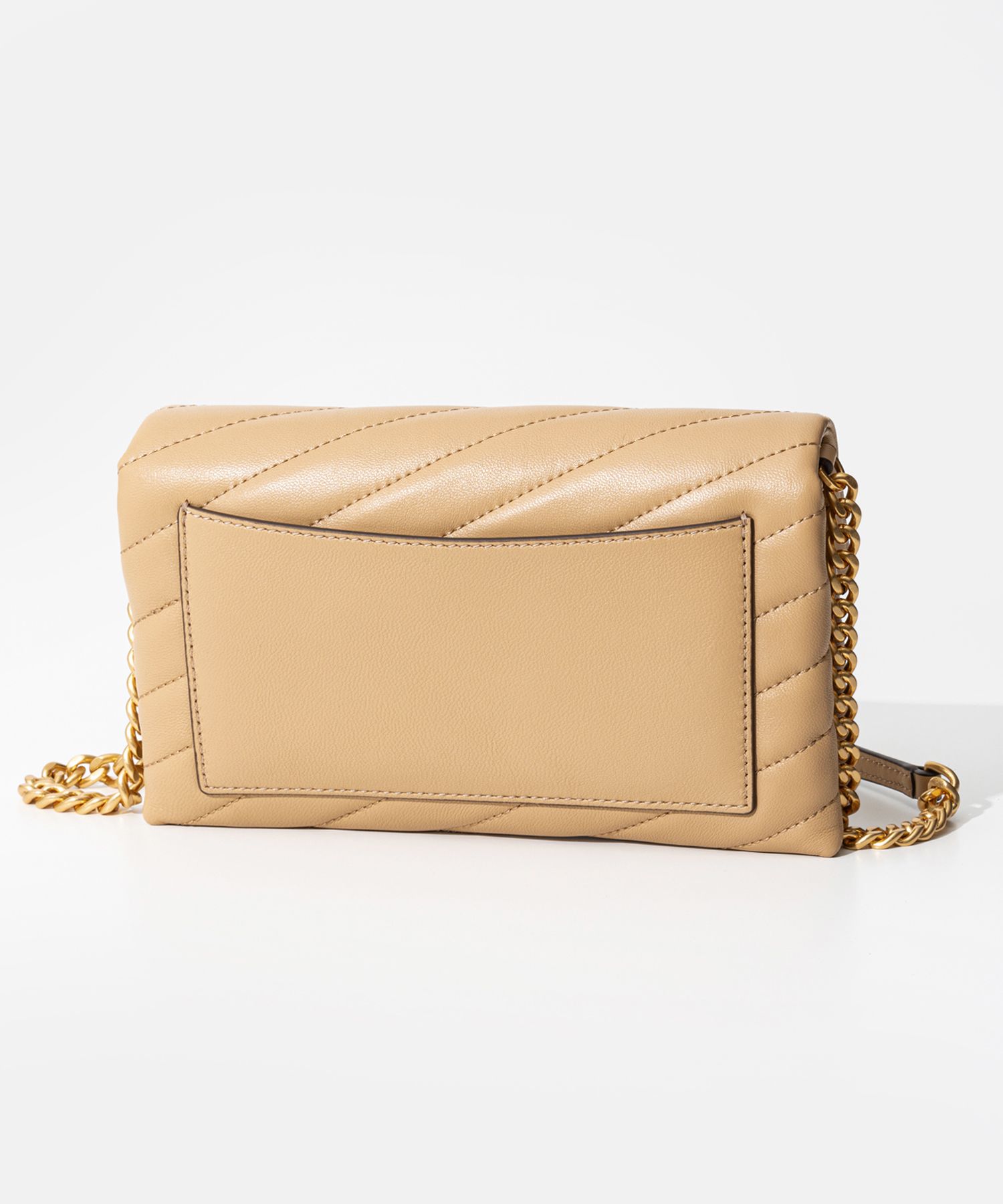 TORY BURCH ALEXA グレー ミニショルダーバッグ（グレー レザー