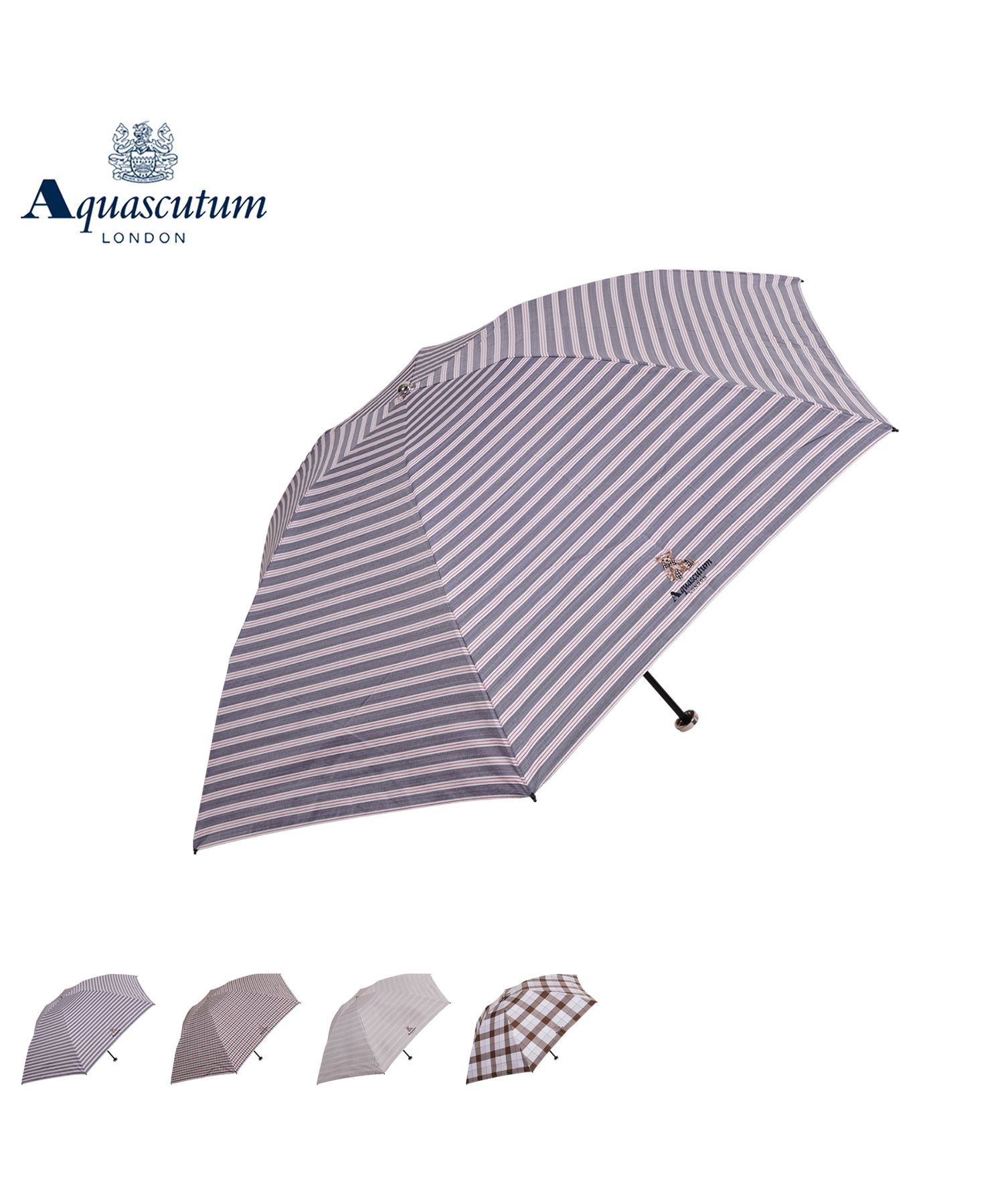 アクアスキュータム AQUASCUTUM 日傘 折りたたみ 完全遮光 軽量 晴雨兼用 雨傘 レディース 60cm 一級遮光 遮熱 UVカット  紫外線対策 FOL(506321536) | アクアスキュータム(Aquascutum) - d fashion