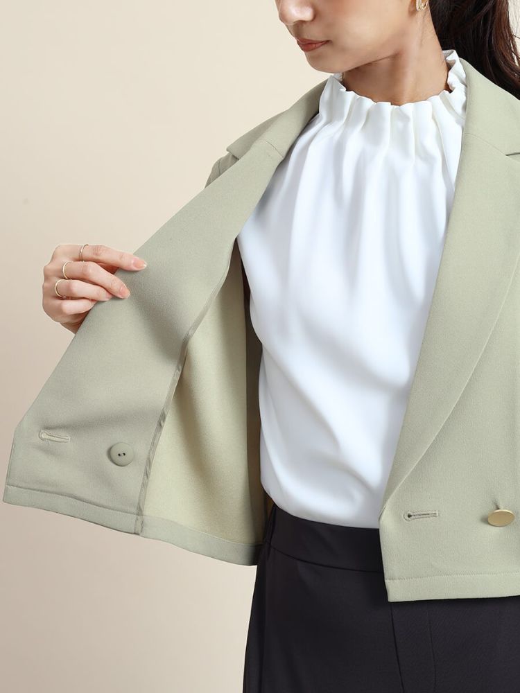 【新品2,2万　ヤマダヤ FENNEL 】ハーフスリーブ テーラード ジャケット 0-1_m.JPG