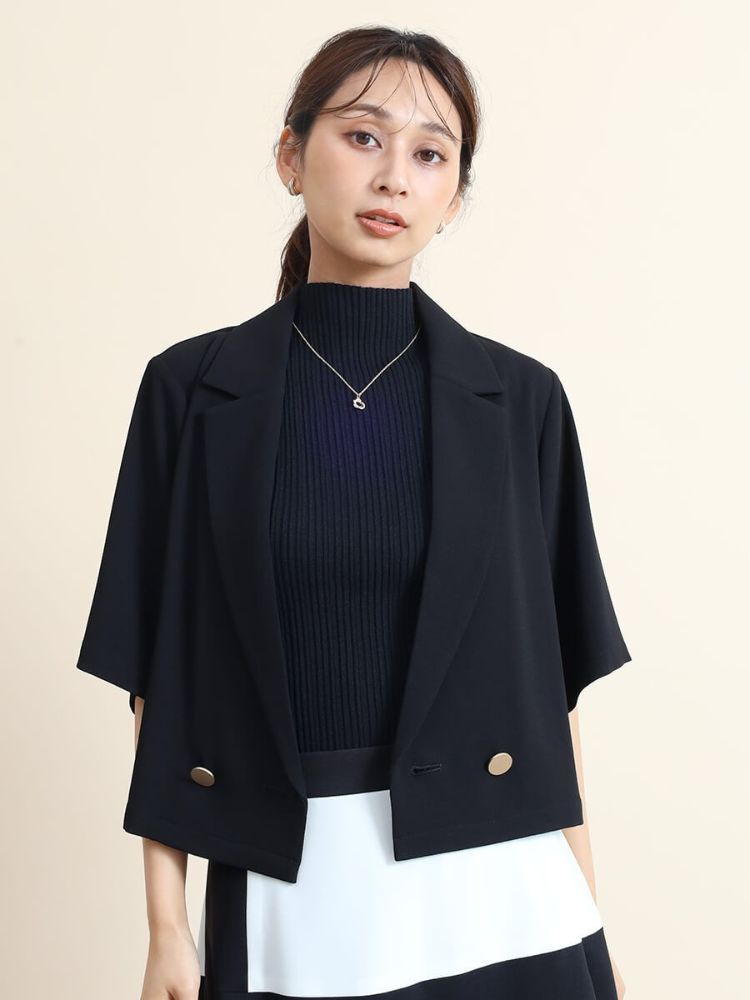 【新品2,2万　ヤマダヤ FENNEL 】ハーフスリーブ テーラード ジャケット フェンネル FENNEL ハーフスリーブテーラードジャケット