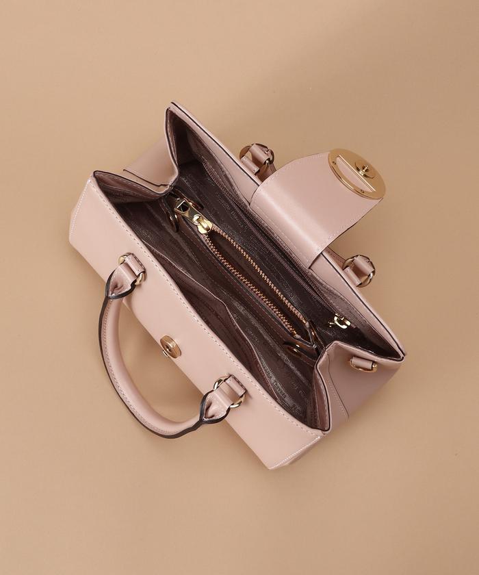 セール 50%OFF】ベルトモチーフ レザーハンドバッグ(506338276