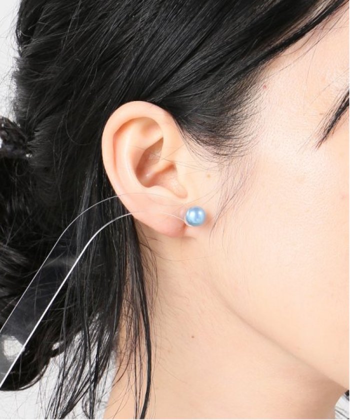 追加》インディゴパール8mm1粒ピアスK10（両耳）(502711240
