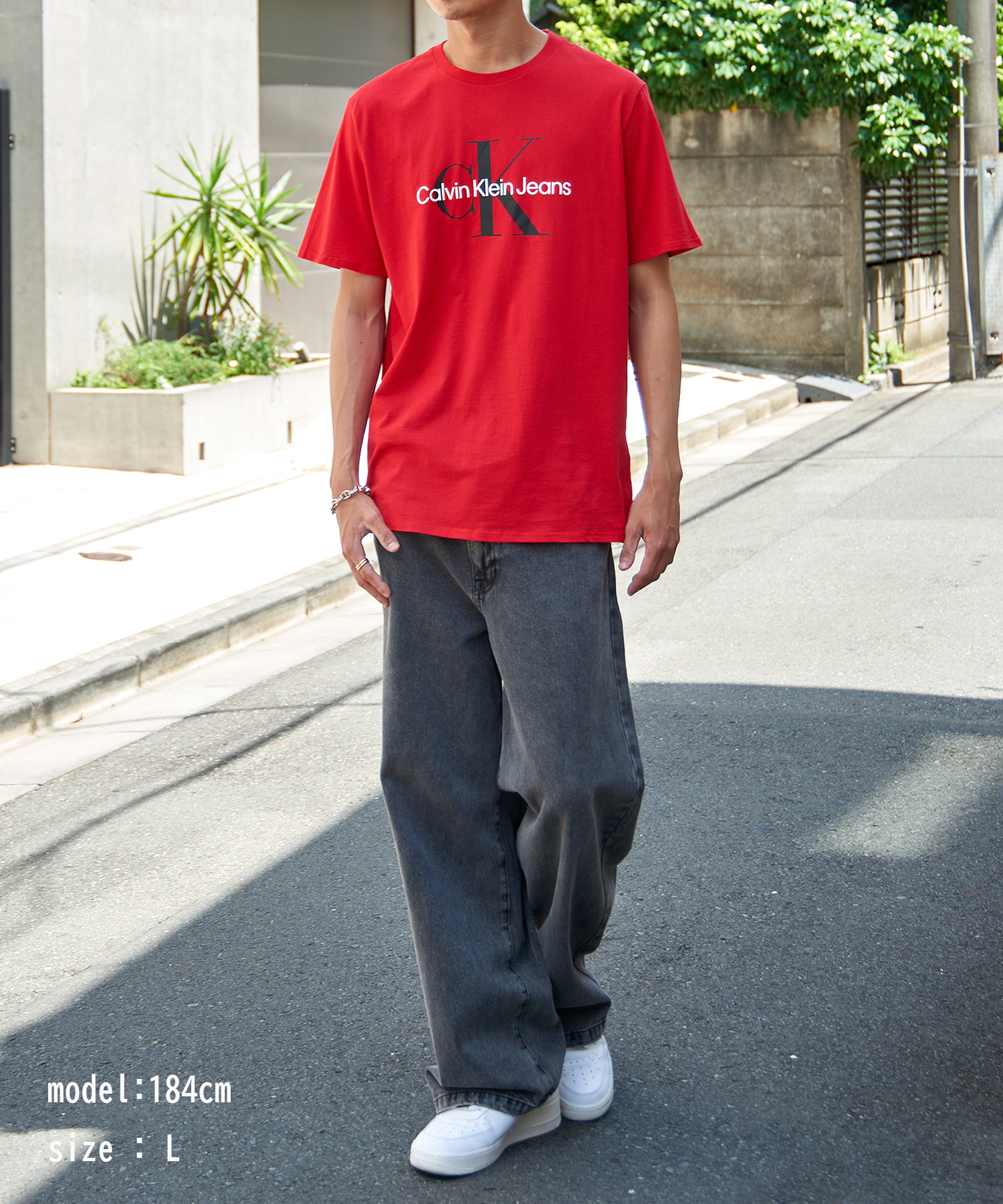 カルバン クライン    フロントロゴ プリント Tシャツ 半袖 クルーネック 40DC813 （アイボリー） カルバン クライン Calvin Klein フロントロゴ プリント Tシャツ