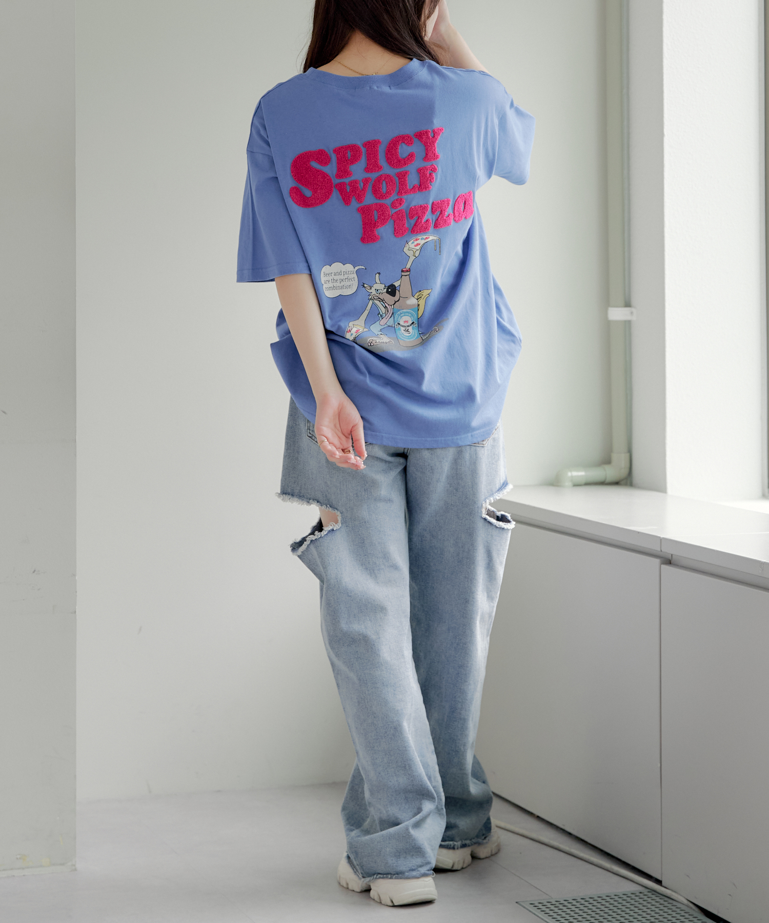 クーポン】オオカミサガラBIGT トップス Tシャツ カジュアル クーポン】オオカミサガラBIGT トップス Tシャツ カジュアル