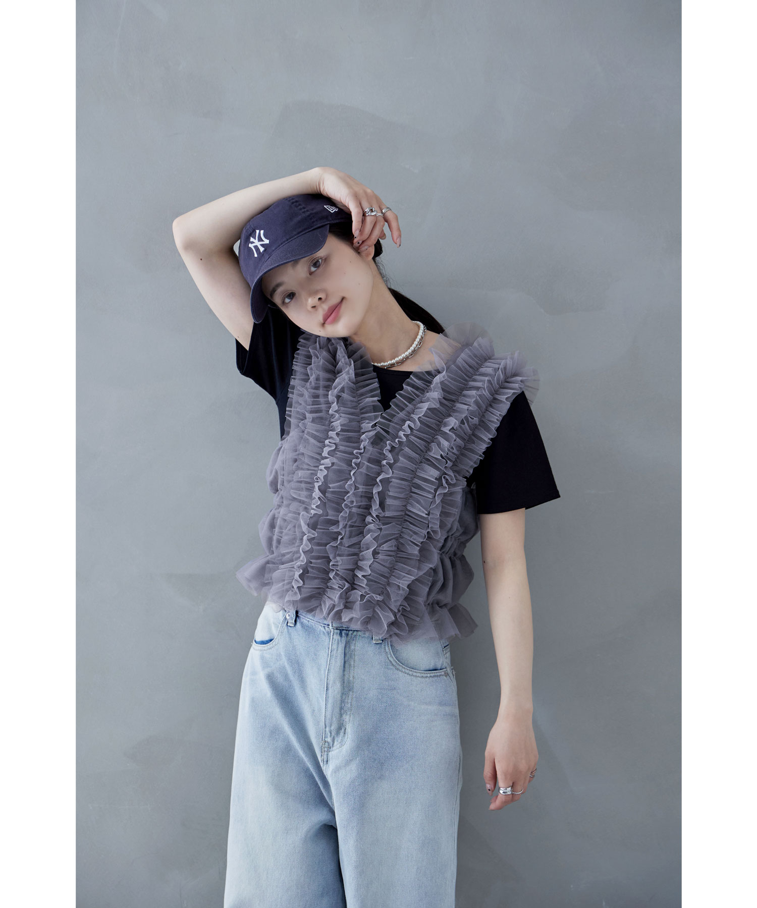 【新品タグ付】フリルドットビスチェcrinklecrinklecrinkle 中古・古着通販】CRINKLE CRINKLE CRINKLE (クリンクル