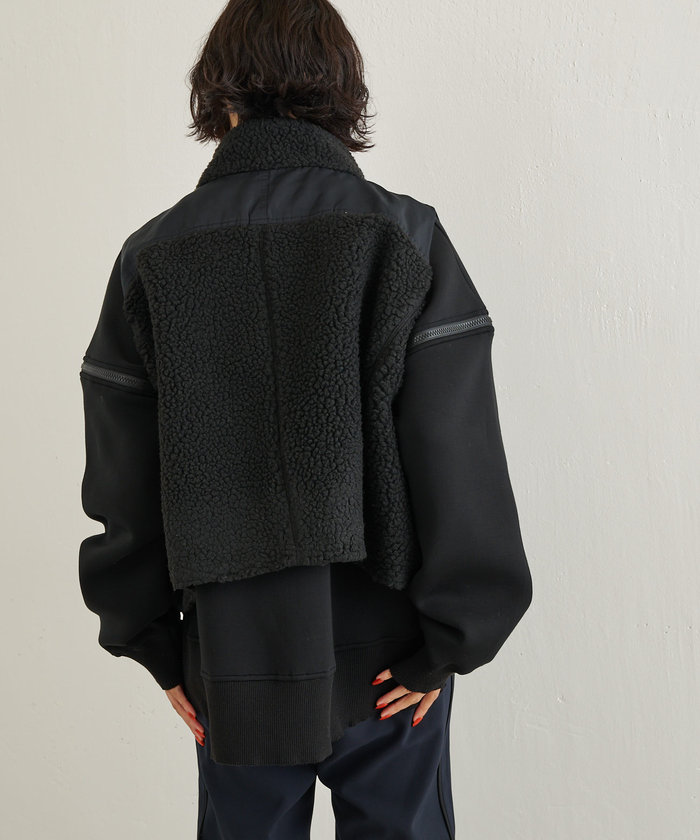 ear PAPILLONNER】ZIPポンチスウェットブラック