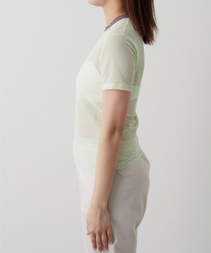OVERNEATH ネットTシャツ overneath/オーバーニース】NetT059/ネットTシャツ/リンガー