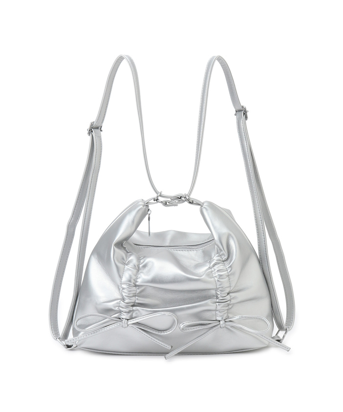 A4収納可能】3way bag／silver