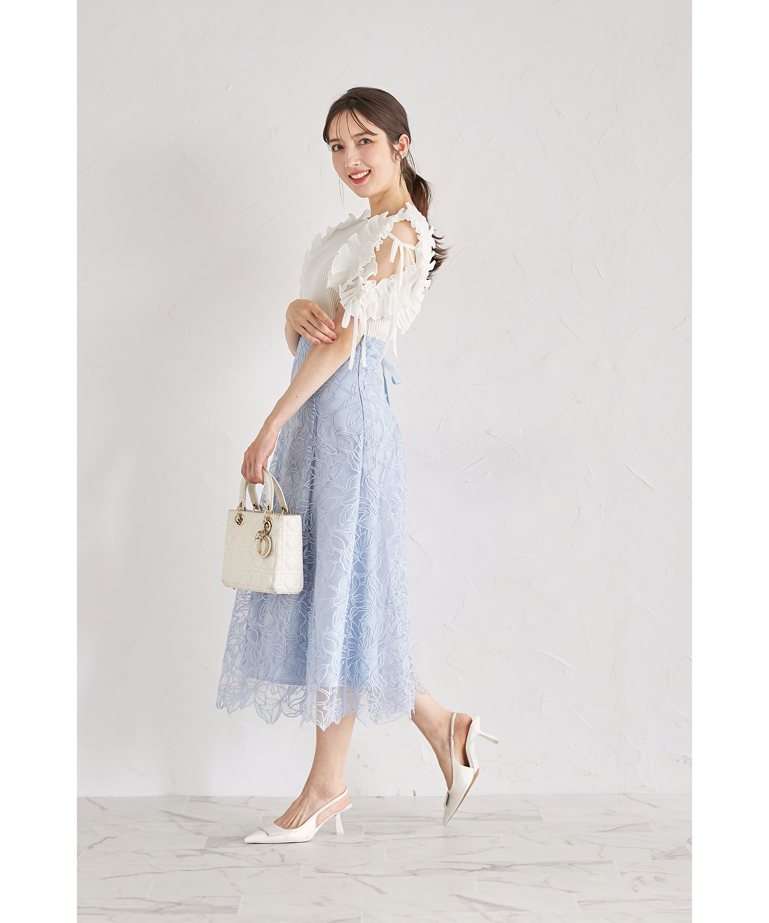 トッコクローゼット tocco closet フラワーレース刺繍バック
