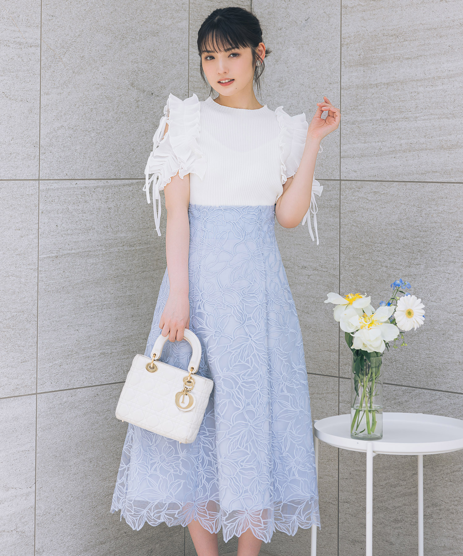 クーポン】トッコクローゼット tocco closet フラワーレース刺繍