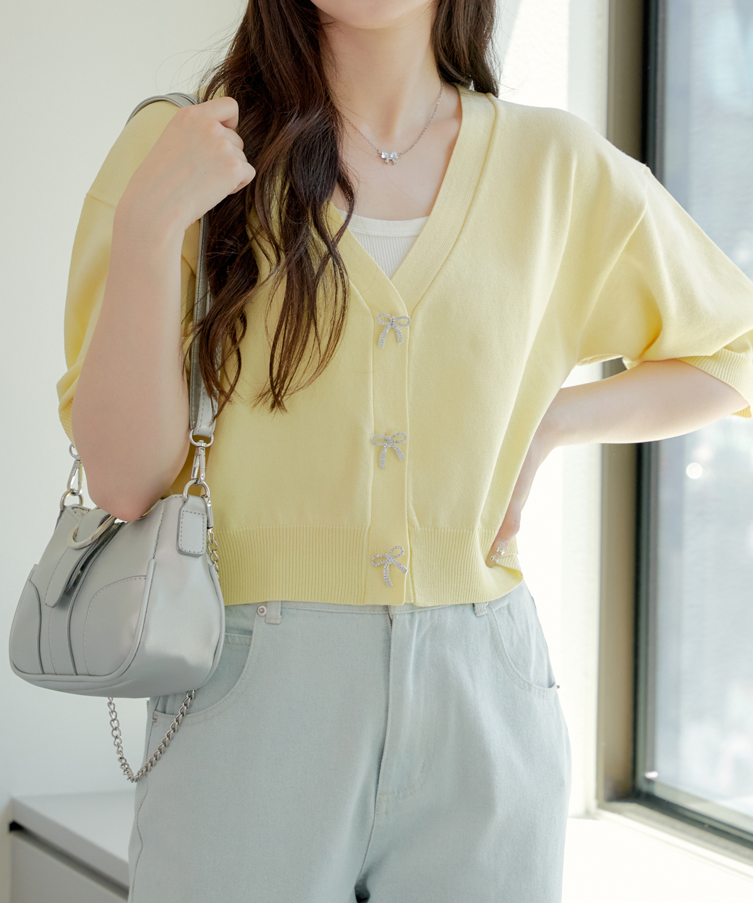 ANOTHER BRANCH OLIVE des OLIVE/スキッパーポロニット｜NICE