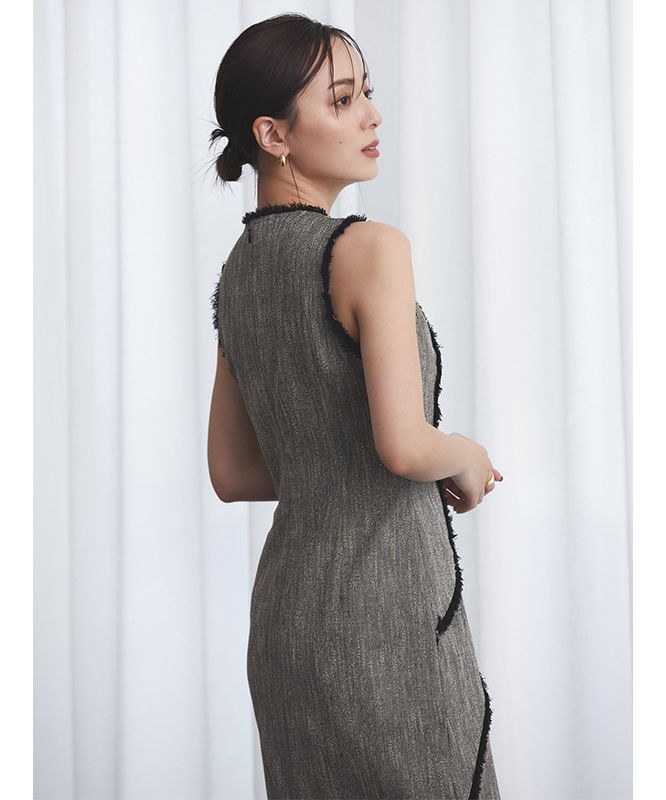 セール 40%OFF】カーヴィングシームツイードワンピース