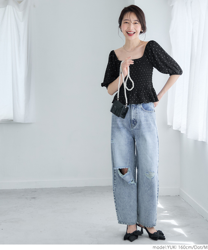 COCO DEAL シャーリングオフショルブラウス シャーリングオフショルブラウス｜PETAL ONLINE（ペタルオンライン）