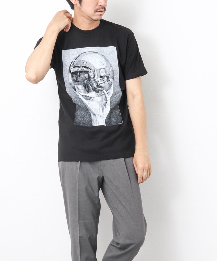 ESCHER　エッシャー　プリントTシャツ　新品　アート　NA180 セール】【M.C ESCHER / エムシーエッシャー】アートプリント
