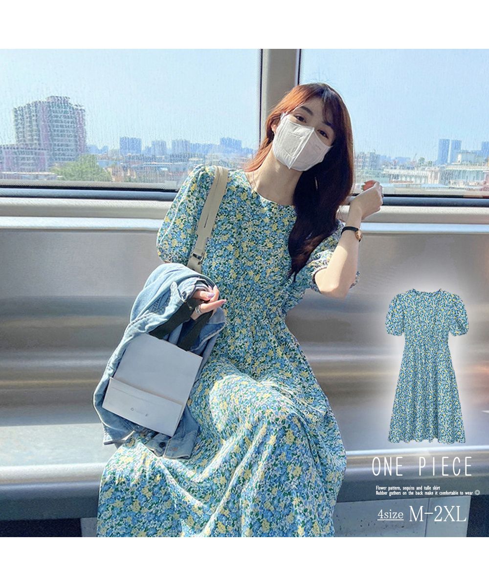 セール】花柄 ロングワンピース レディース 春夏(504660012 セール】花柄 ロングワンピース レディース 春夏(504660012