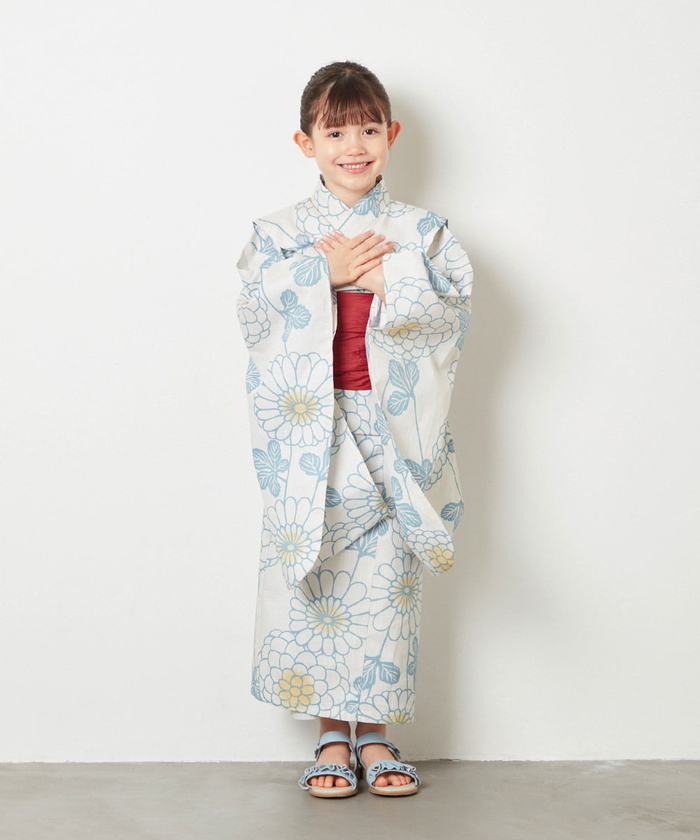 a.v.v/新品/浴衣140 a.v.v / アー・ヴェ・ヴェ [120-140]簡単に着られる浴衣・兵児帯