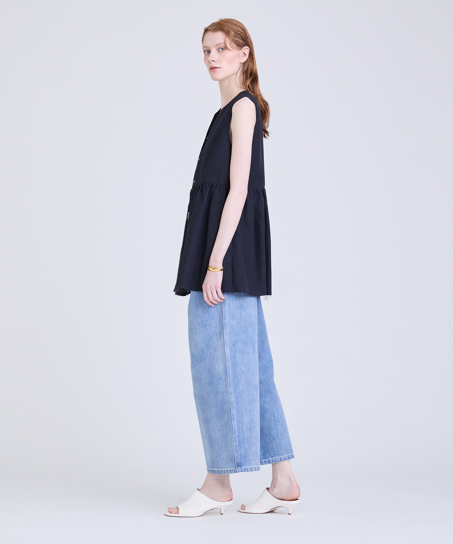 HOUSE OF LOTUS / ハウス オブ ロータス コットンリネンペプラムジレ コットンリネンペプラムジレ ｜ハウス オブ ロータス＜HOUSE OF