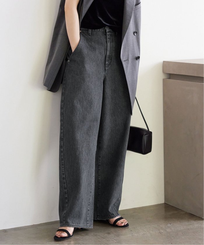 セール 30%OFF】LE DENIM ワイドカーブパンツ(506371587