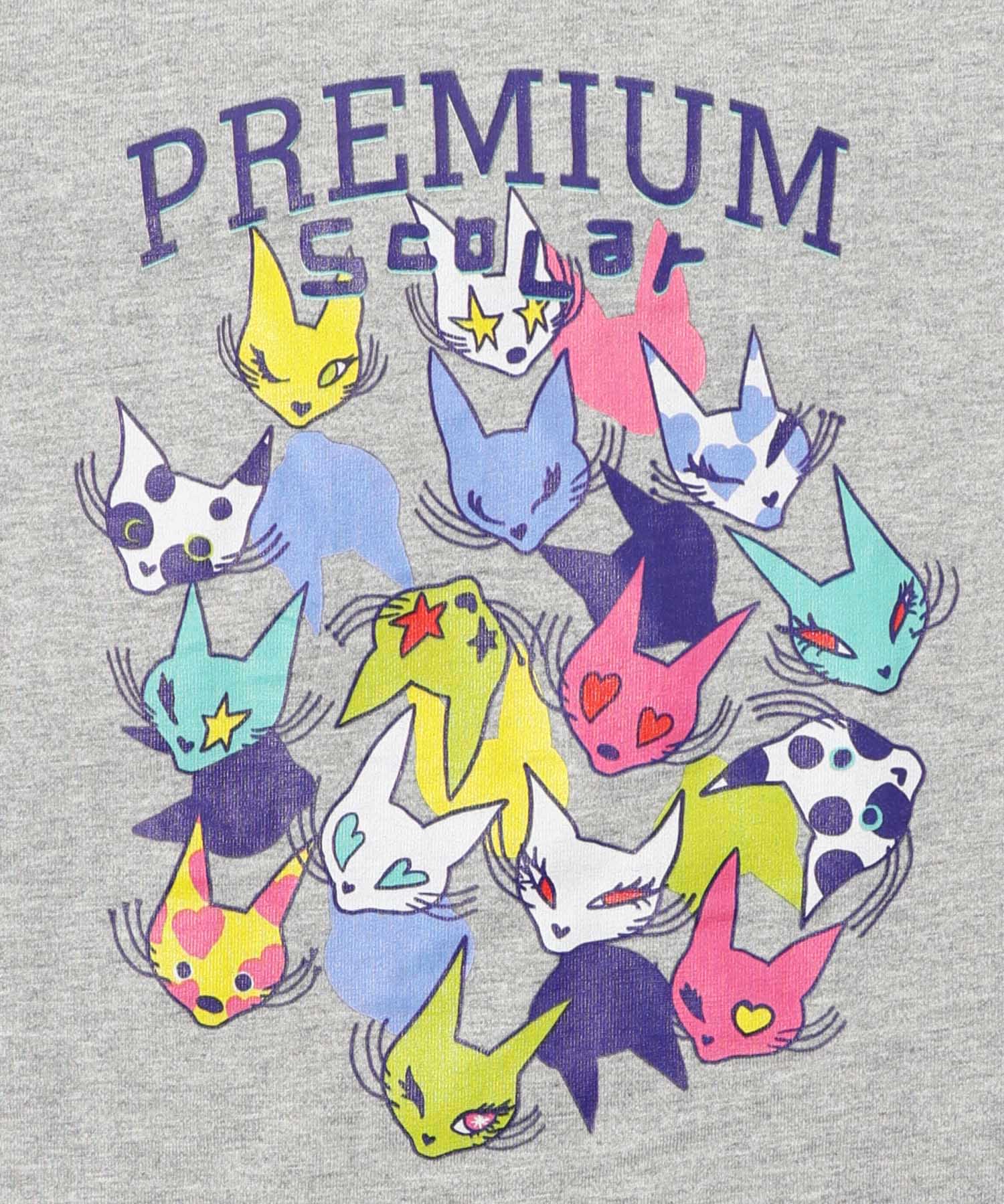 SCOLAR カラフル猫デザイン Tシャツ Mサイズ セール 50%OFF】スカラー ScoLar カラフルなネコ柄Tシャツ