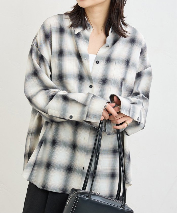 JOURNAL STANDARD チェックシアーシャツお値下げしました JOURNAL STANDARD ブラウス シャツ チェックシアーシャツ