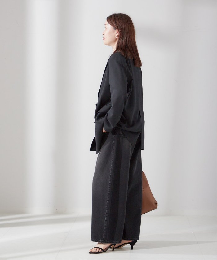 2024AW✨L'ESSAGE　LANAミストウール ダブルジャケット　グレー セール 30%OFF】LANAミストウール ダブルジャケット(506374357