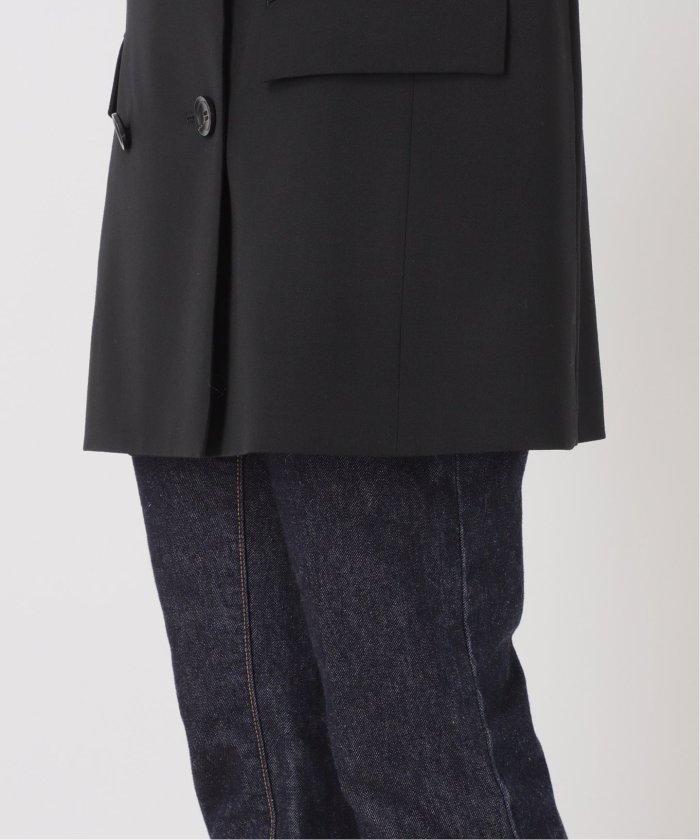 2024AW✨L'ESSAGE　LANAミストウール ダブルジャケット　グレー セール 30%OFF】LANAミストウール ダブルジャケット(506374357