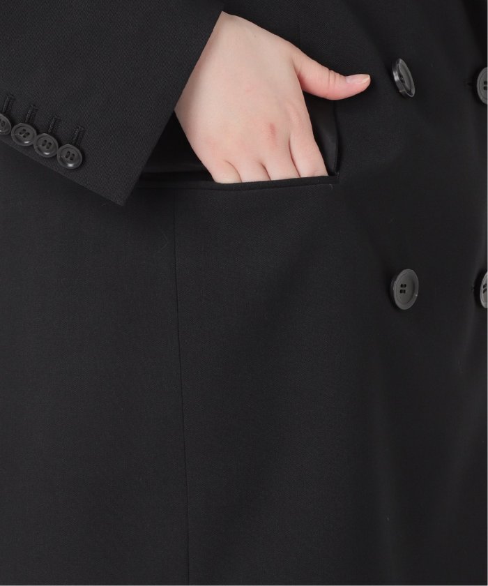 2024AW✨L'ESSAGE　LANAミストウール ダブルジャケット　グレー セール 30%OFF】LANAミストウール ダブルジャケット(506374357