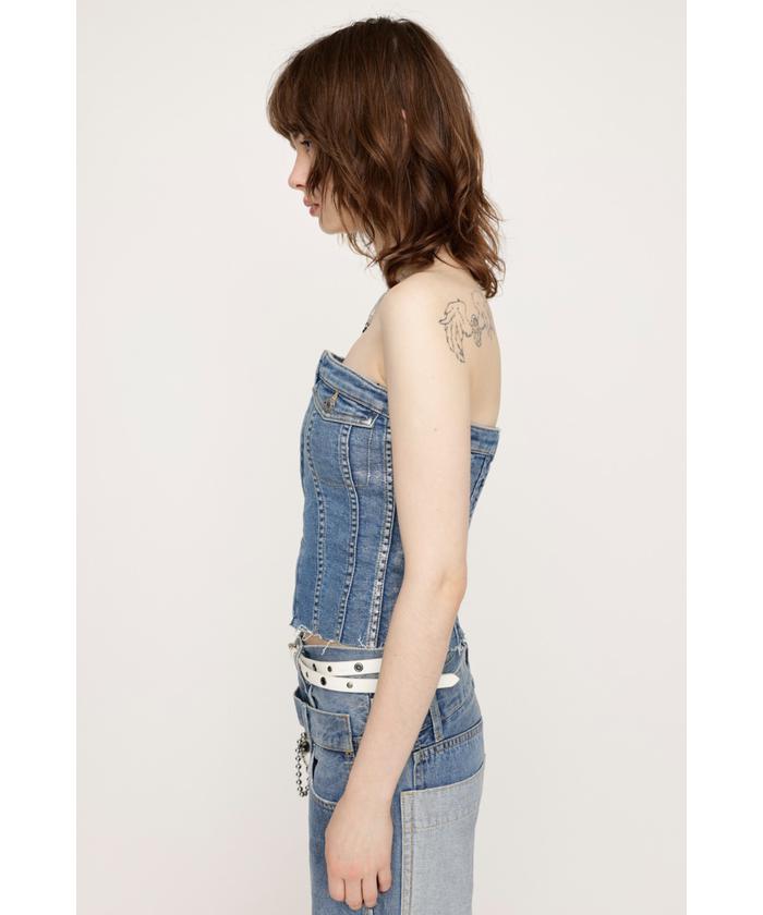 SLY - ネット完売品！美品❤︎SLY コルセットペプラムトップス グレンチェック SLY | FROCKY LACE RIBBON トップス (キャミソール ) |SHEL'TTER