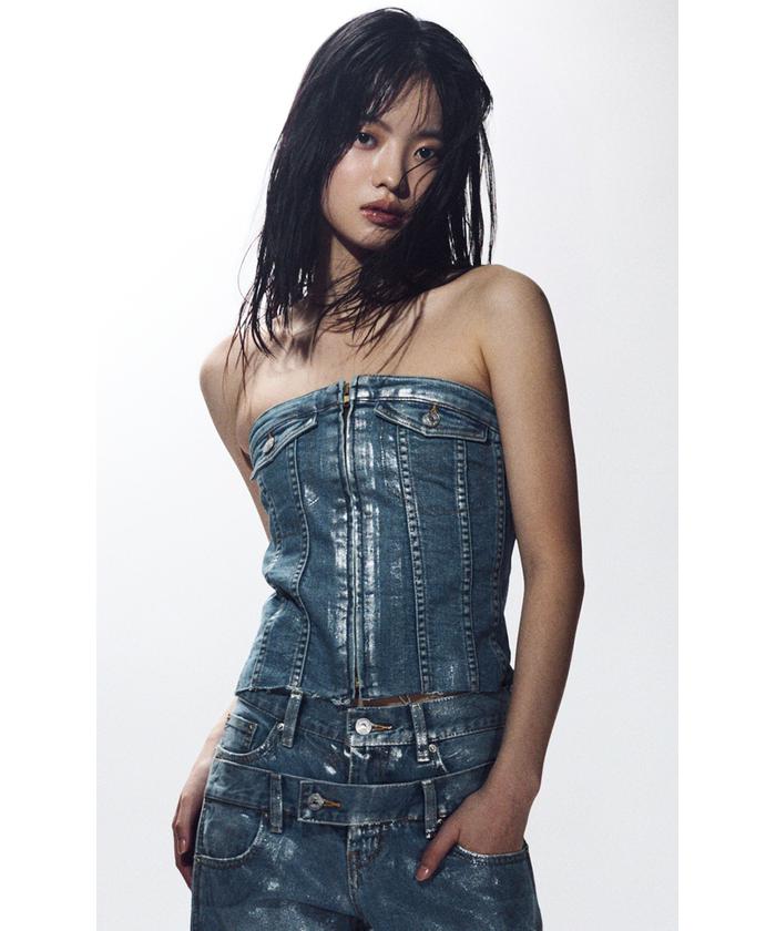 METALIC FRONT ZIP コルセット(506376884) | スライ(SLY) - d