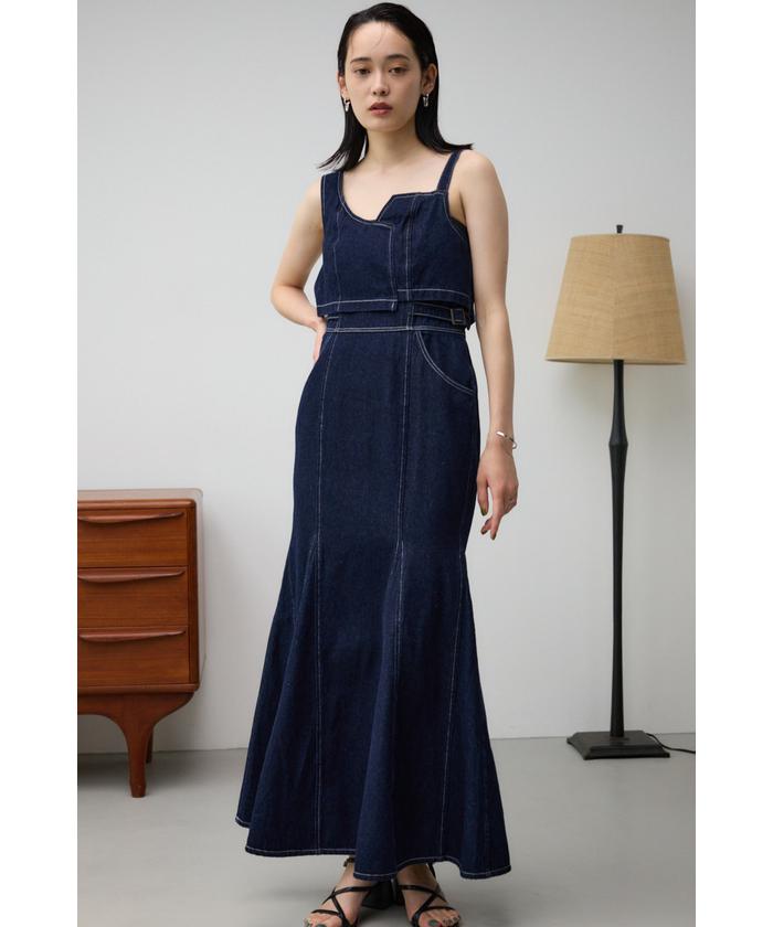 セール 50%OFF】デニムデザインキャミワンピース(506376898