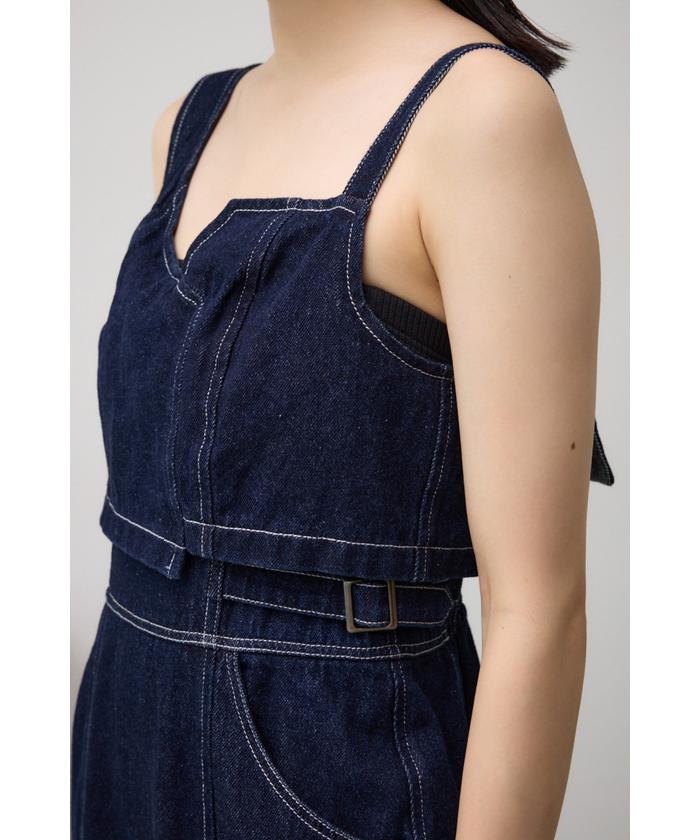 セール 50%OFF】デニムデザインキャミワンピース(506376898