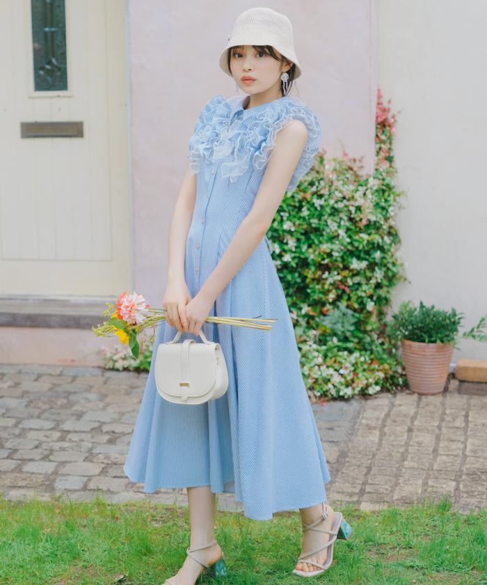WILLSELECTION ウィルセレクション フリルストライプワンピース セール 30%OFF】フリルストライプワンピース(506376999
