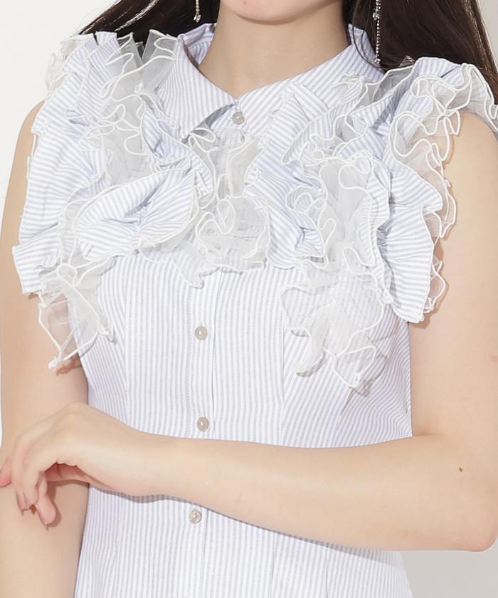 WILLSELECTION ウィルセレクション フリルストライプワンピース セール 30%OFF】フリルストライプワンピース(506376999