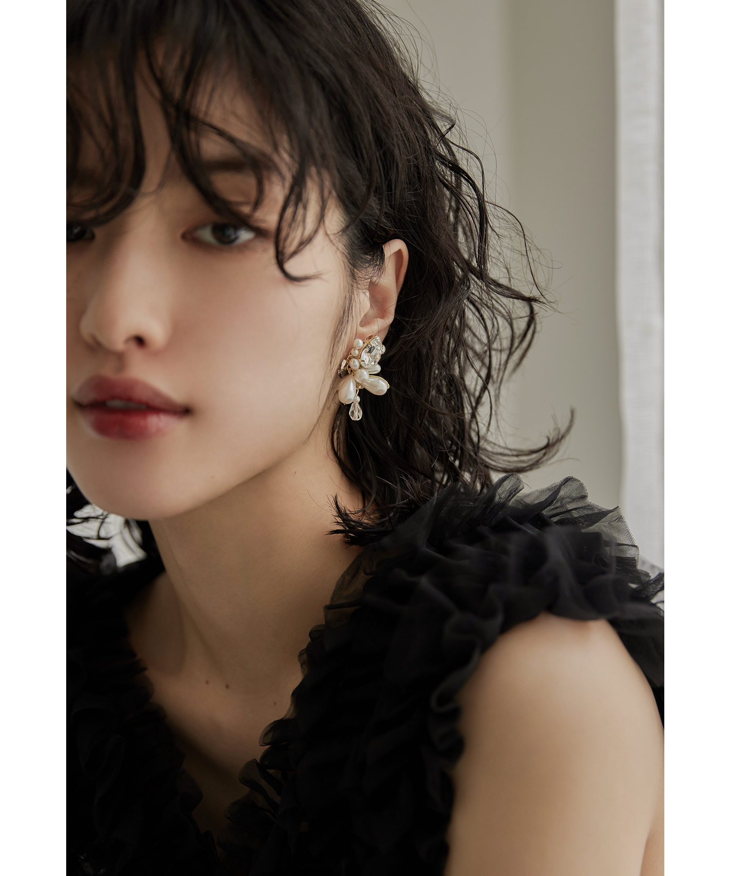 クーポン】ニアナ niana ビジューパールイヤリング 結婚式