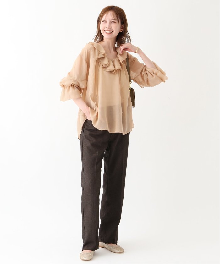 セール 30%OFF】フリルラッフルシアーブラウス(506389108