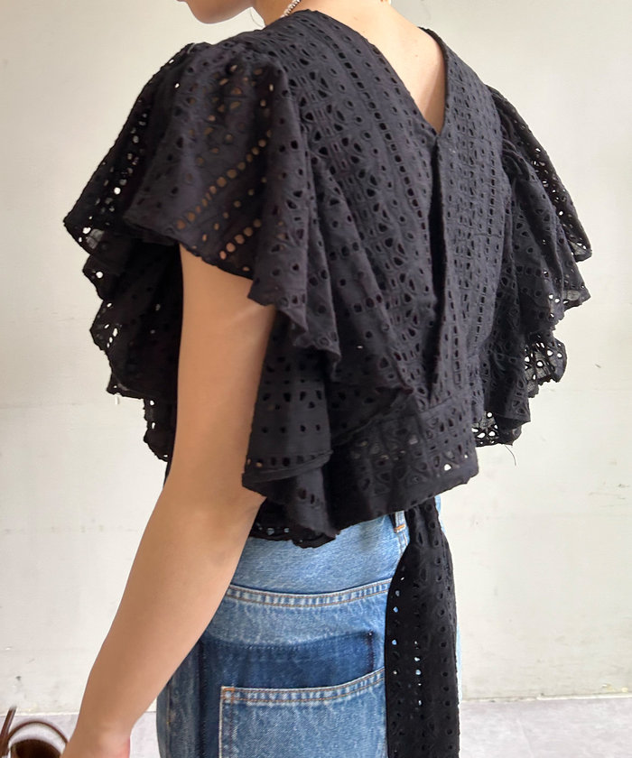 セール 61%OFF】【SHENERY】カットワークレースブラウス