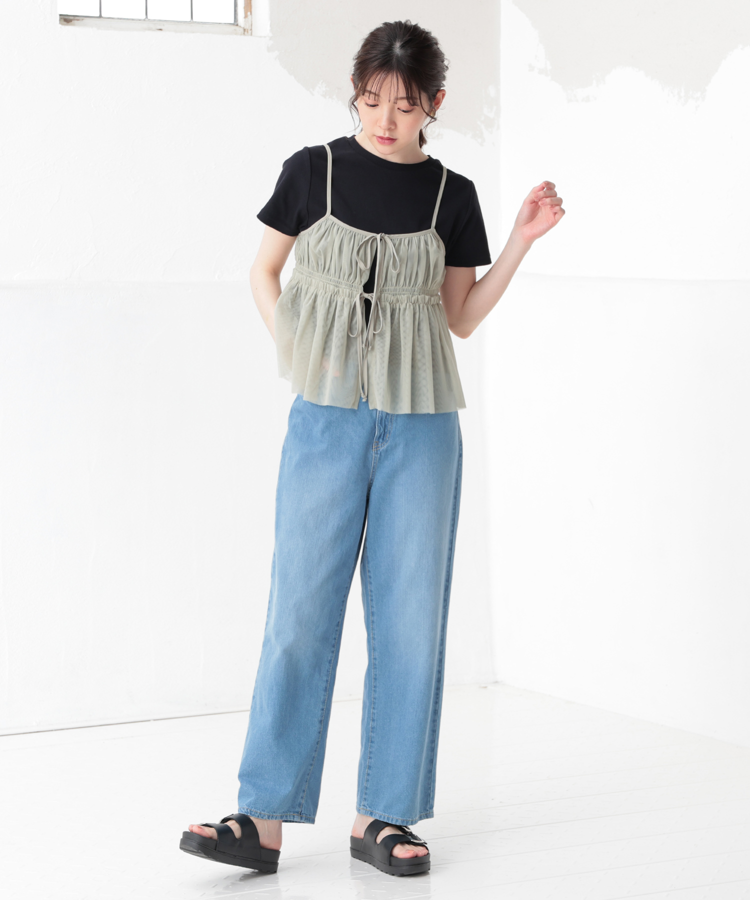 クーポン】【セール10%OFF】コルザ COLZA チュールキャミソール
