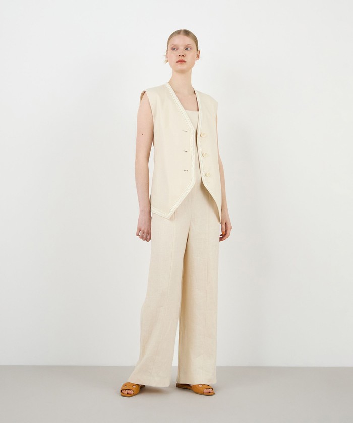 DES PRES ヘンプツイル ジレ クーポン】【セール60%OFF】ヘンプツイル ジレ(506392588) | DES
