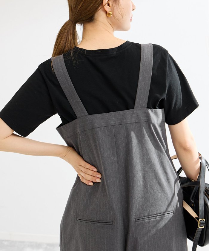 セール！フレームワーク　ピンストライプサロペット　グレー　38 セール 30%OFF】ピンストライプサロペット(506393757