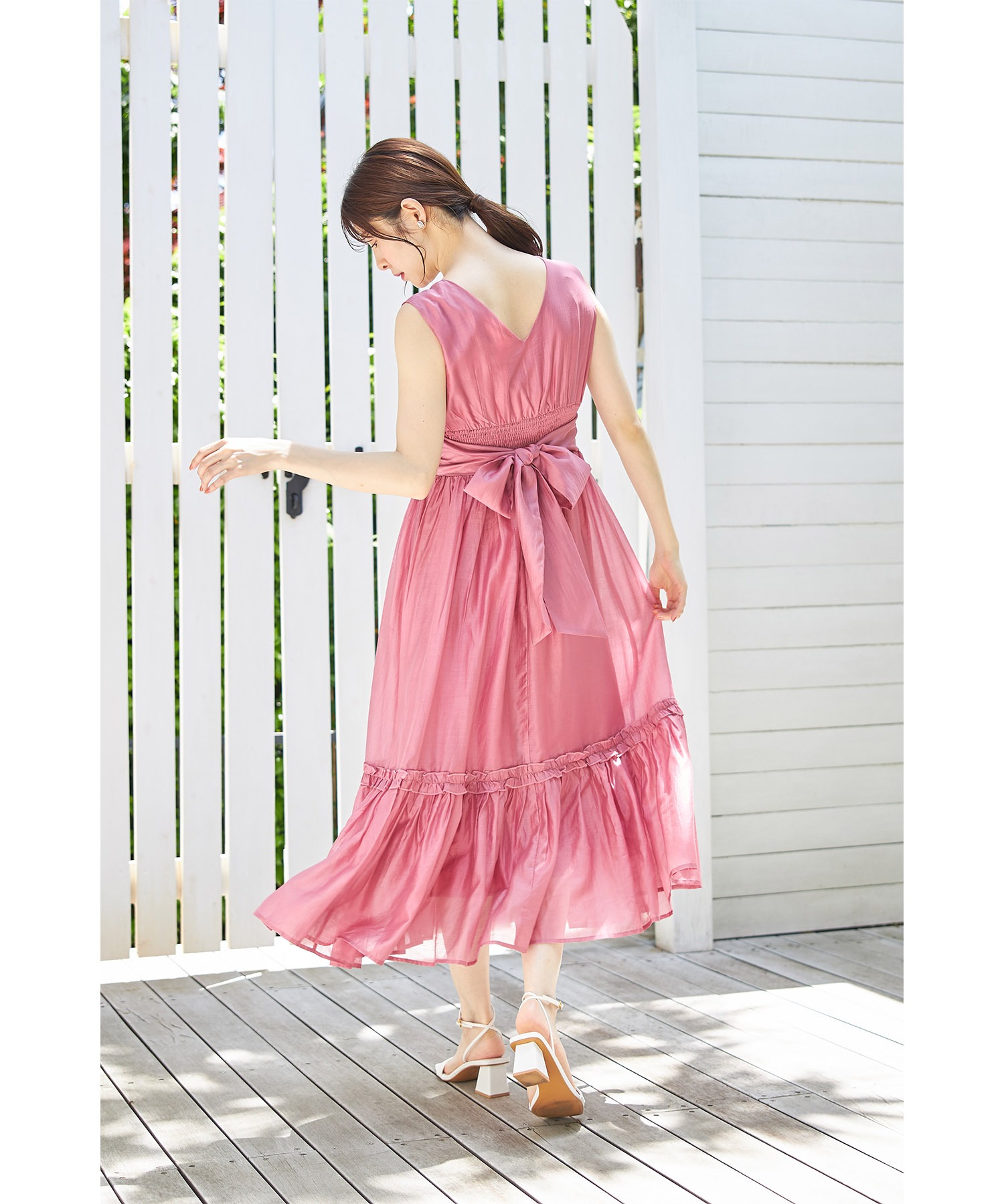 10-2 有松絞り 裾フリルワンピースセット フリルロングワンピース【受注生産】 | Chalmiere │ axes femme