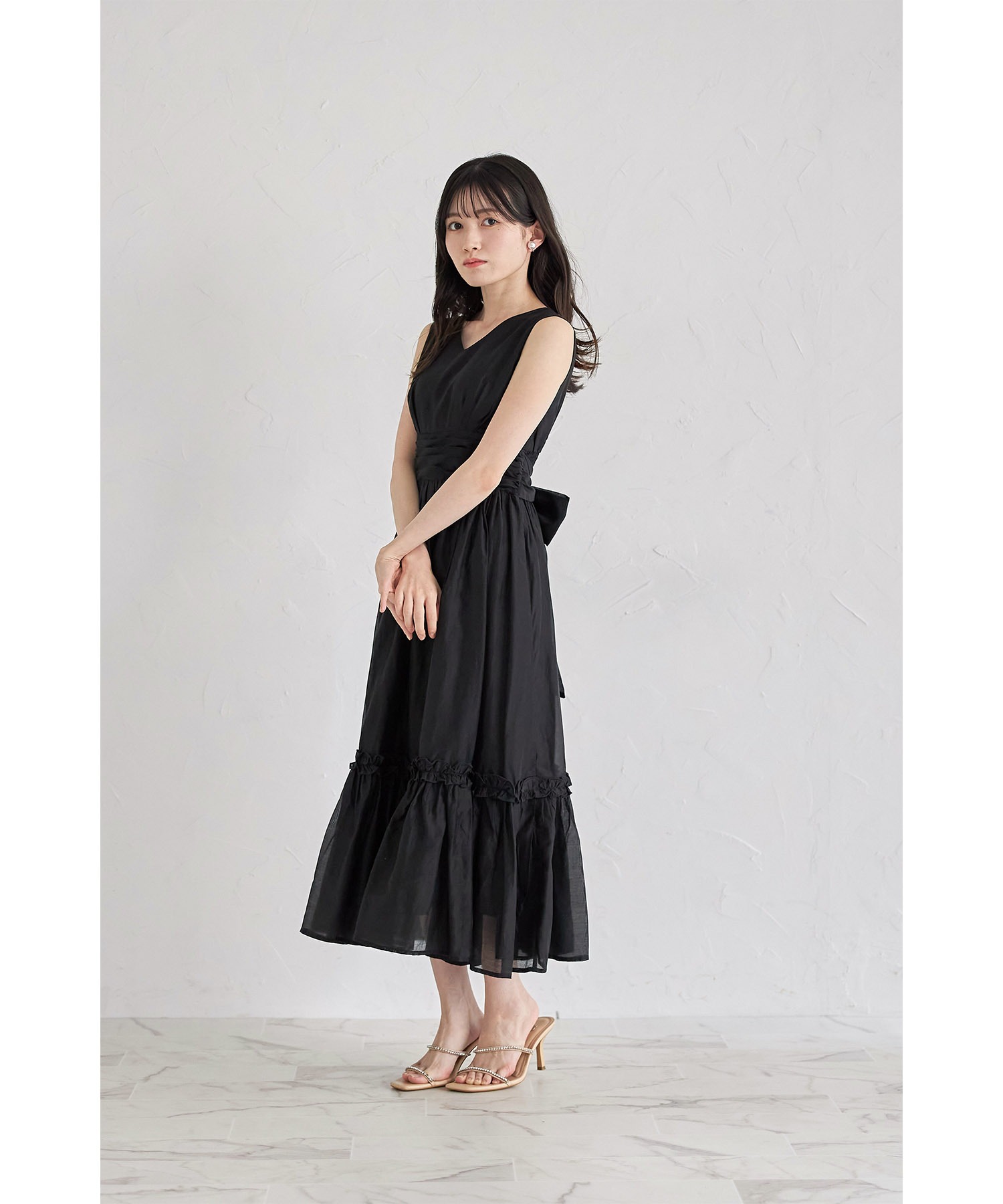 Rose Tiara ワンピース 裾フリルフィット＆フレアワンピース