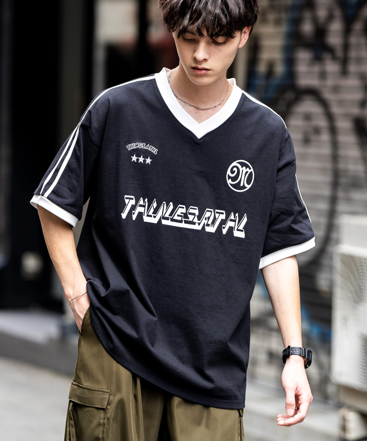 ロッキーモンロー Rocky Monroe ゲームシャツ Tシャツ Vネック
