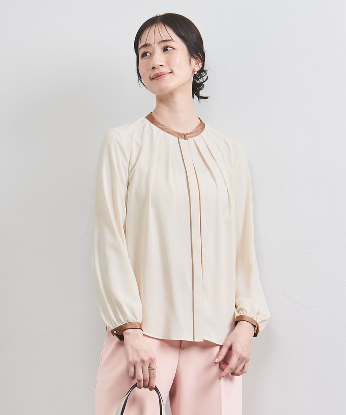 UNITED ARROWS シャツ ブラウス バイカラー パイピング