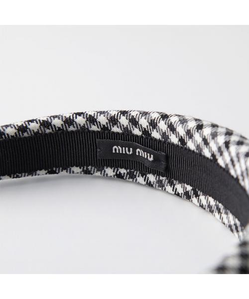 セール】MIUMIU カチューシャ 5IH025 2F9H ギンガムチェック セール】MIUMIU カチューシャ 5IH025 2F9H ギンガムチェック
