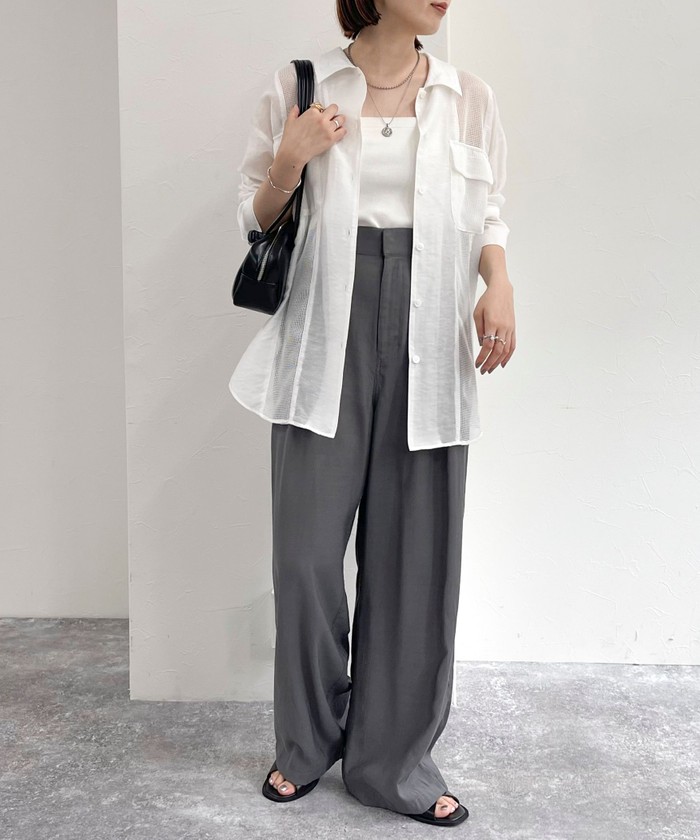 【2点おまとめ☆fredy emue】涼しく着られるメッシュ切替シャツ セール 40%OFF】メッシュ切替シャツ(506398559) | フレディ