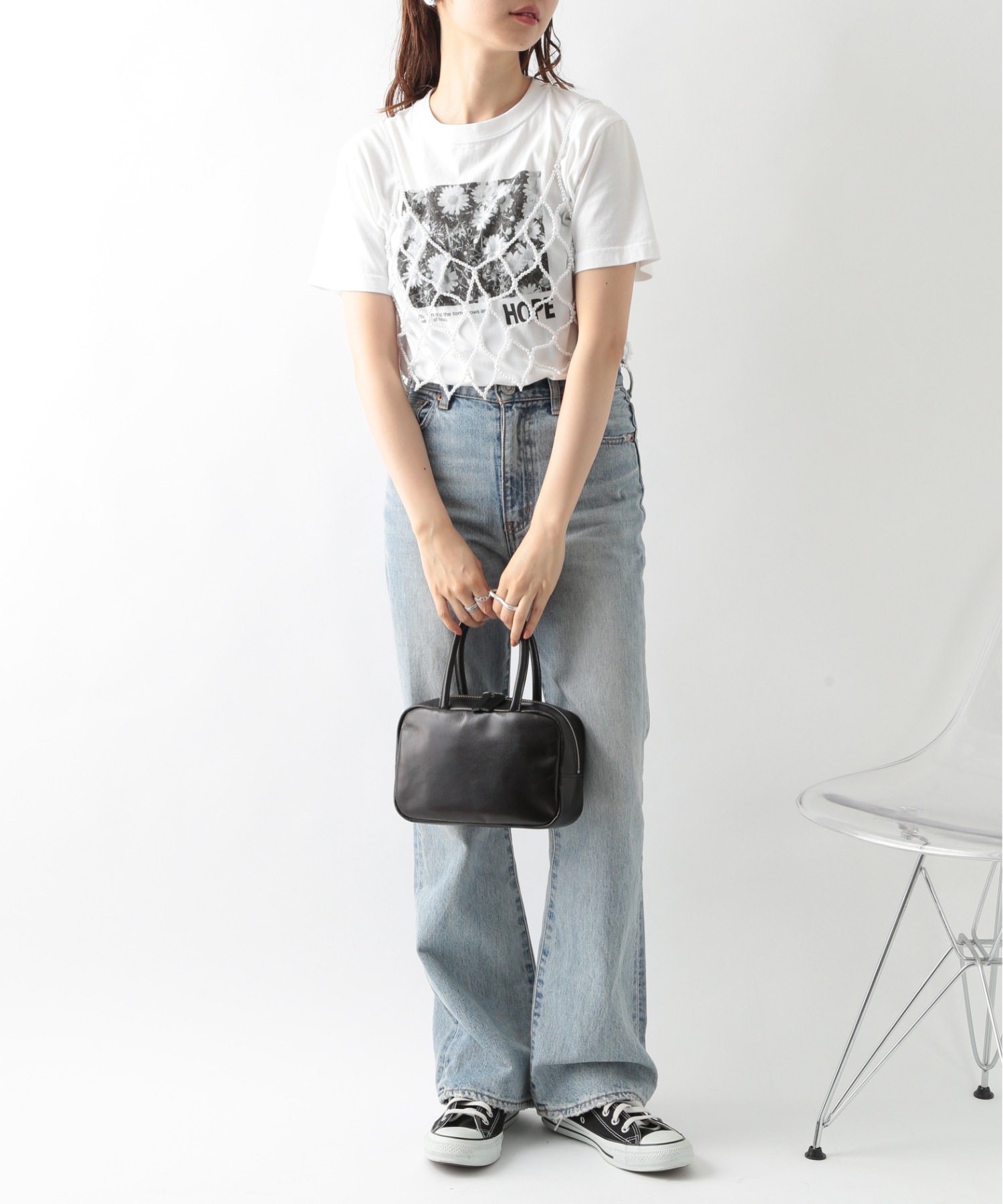 セール29%OFF】【SETUP7】ビーズ・パールメッシュキャミビスチェ